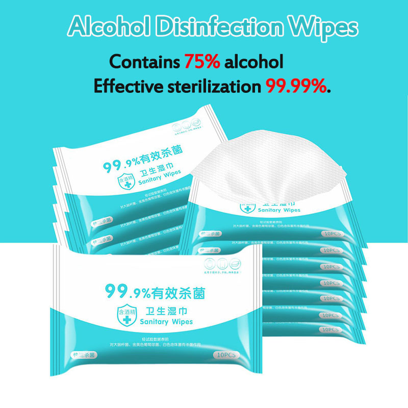 10pcs-Disposable-75-Alcohol-Cleaning-Wet-Wipes-Safety-Pads-Sterilization-Cleanser-Paper-1659938-2